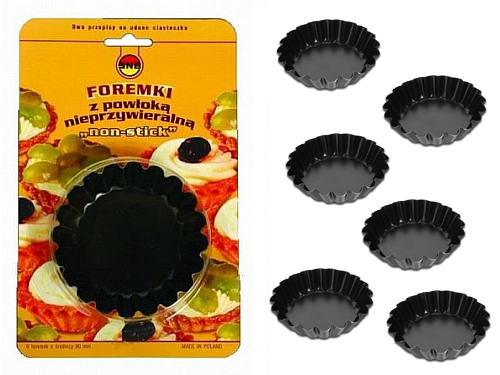 6 X SNB FOREMKI BABECZKI 90 MM Z WARSTWĄ NON-STICK