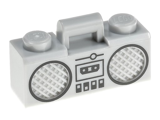 LEGO Radio magnetofon 93221pb03 szare jasne