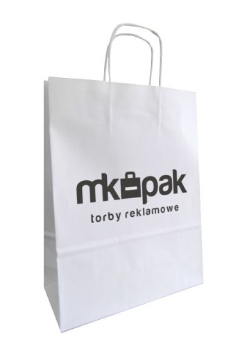 TORBA PAPIEROWA Z NADRUKIEM 24x10x32 300 SZT