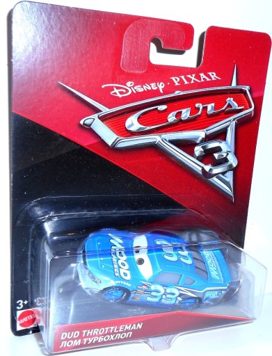 Dud Throttleman Auta Cars 3 Mattel Mood Springs