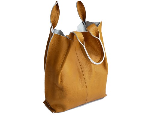 TOREBKA SKÓRZANA SHOPPER BAG 100% SKÓRA NATURALNA