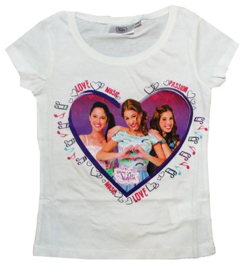 VIOLETTA T-SHIRT BLUZKA KROTKI REKAW DISNEY 128