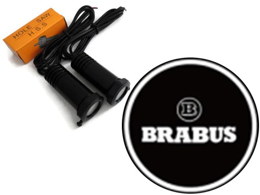ŚWIATŁA LED POWITALNE LOGO BRABUS SUPER MOC 2x7W