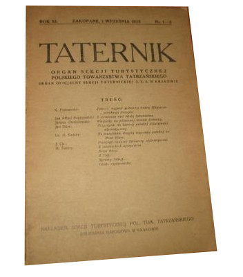 TATERNIK 1925, rok XI, nr 1 i 2 , 1 września