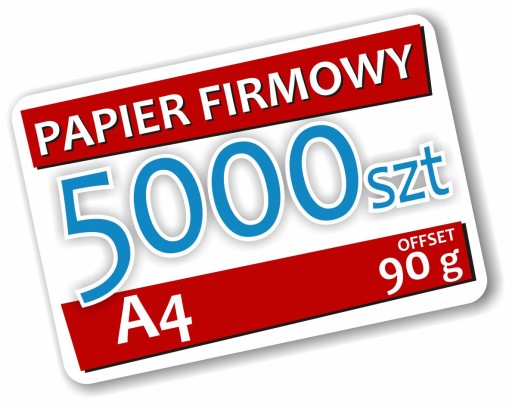 Papier Firmowy A4 5000 szt Kolor Ulotki Projekt