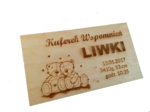 Skrzynka skrzyneczka wspomnień kuferek Chrztu Św