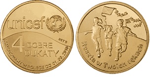 4 dobre dukaty UNICEF 2010 - dukat lokalny