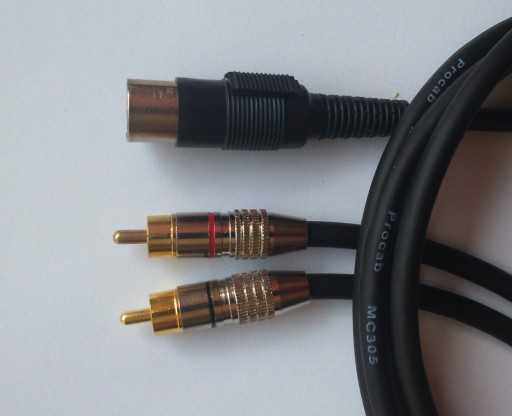 IMG kabel - wtyk DIN5 / 2RCA(2czincz wtyk) 1m