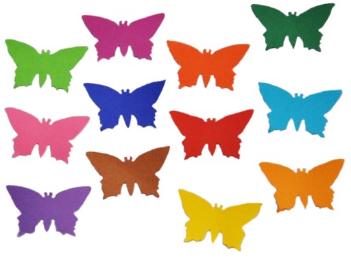 MOTYLE motyl SCRAPKA scrapki 3,7cm mix kolorow