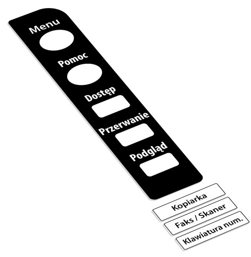 Konica Minolta Bizhub C224/284/364 Naklejka panel