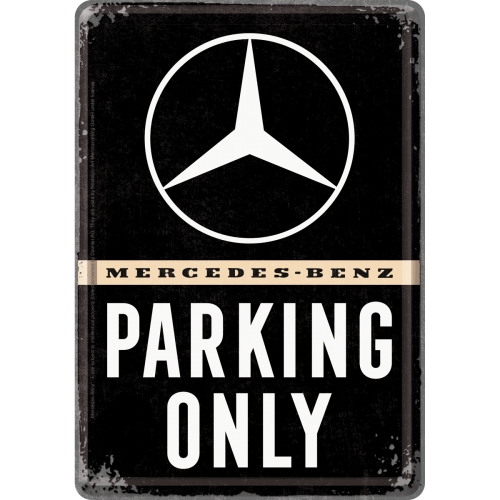 Pocztówka tabliczka MERCEDES-BENZ PARKING metal