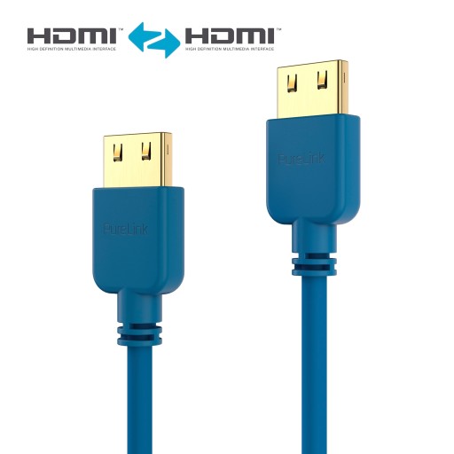 Purelink PI0502-020 markowy kabel HDMI 4K 18Gbps 2,0m giętki niebieski