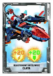 karta nr 135 blasterowy myśliw lego nexo Knights 2