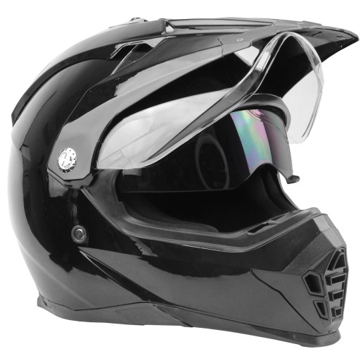 WL-901 Czarny Black M Kask Cross Enduro Atv Quad Blenda Szyba Homologacja