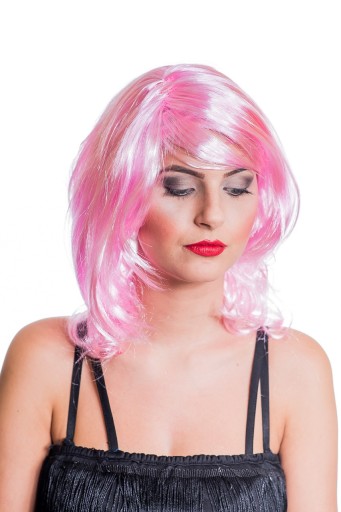 Peruka Różowa Różowe Anime Katy Perry Grease Róż