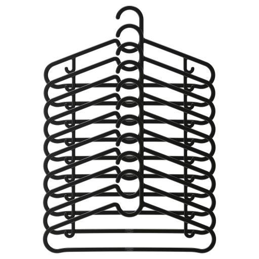 IKEA SPRUTTIG Wieszak CZARNY 10 szt.