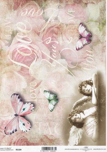 Papier ryżowy A4 R 1184 arkusz, sztuka, decoupage