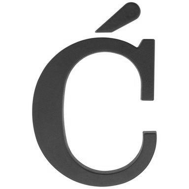 Litery na dom oznaczenie budynku litera czarna - Ć
