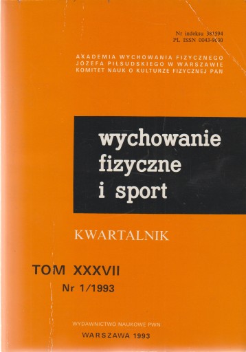 WYCHOWANIE FIZYCZNE I SPORT cały ROCZNIK 1993