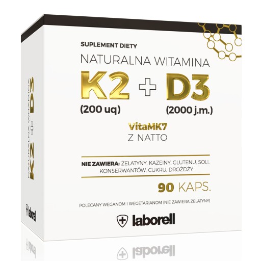 Witamina K2 MK-7 200mcg + D3 2000iu 90 KAPSUŁEK