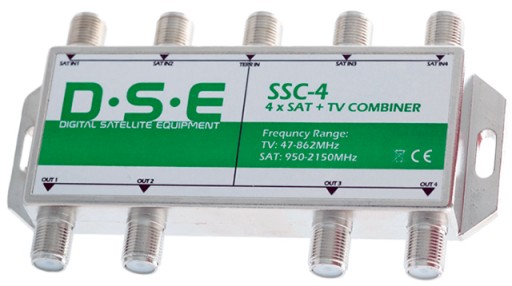 DSE SSC-4 Zwrotnica Sumator QUAD 4x SAT + TV DVB-T