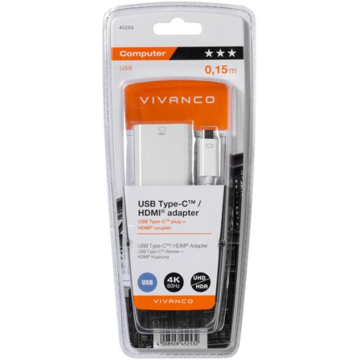 Adapter Thunderbolt 3/USB C - HDMI 4K/60Hz UHD/HDR Jakość Vivanco Sklep