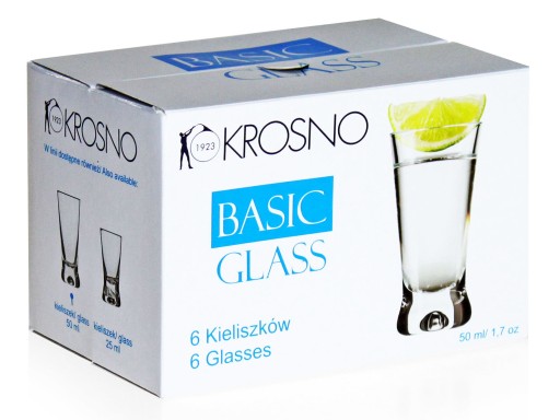 Kieliszki do wódki KROSNO X IKS Basic Glass 50ml