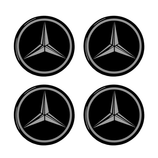 EMBLEMAT LOGO ZNACZEK 3D Mercedes 55 mm 4szt