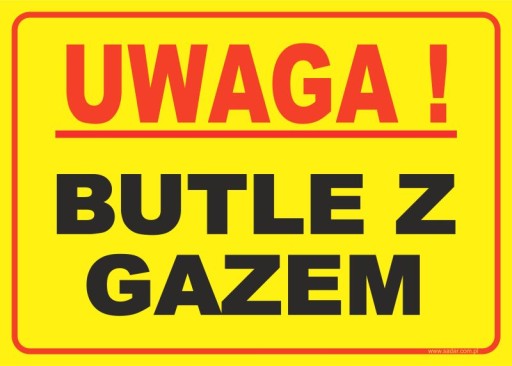 BUTLE Z GAZEM tabliczka 35x25