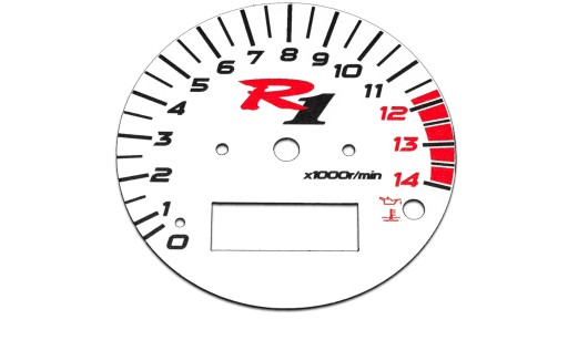 Yamaha R1 1998-1999 Tarcze Zegarów BIAŁE