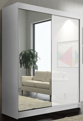 NOWOCZESNA SZAFA PRZESUWNA RUMBA + LUSTRO 150x216