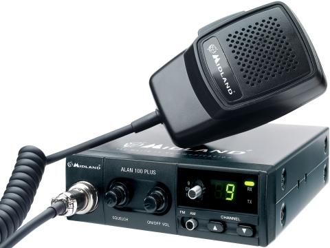 CB RADIO MIDLAND ALAN 100 PLUS PL AM FM SQ 4W WTYK