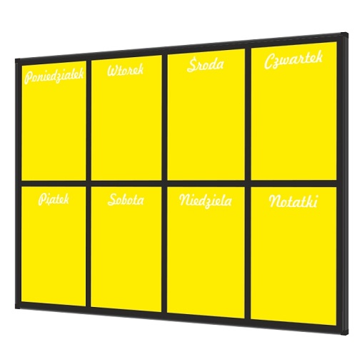 Planer magnetyczny tygodniowy 200x120cm W3 żółty