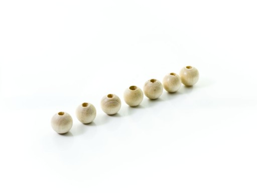 Drewniane kulki na koraliki 12mm KOMPLET 7szt