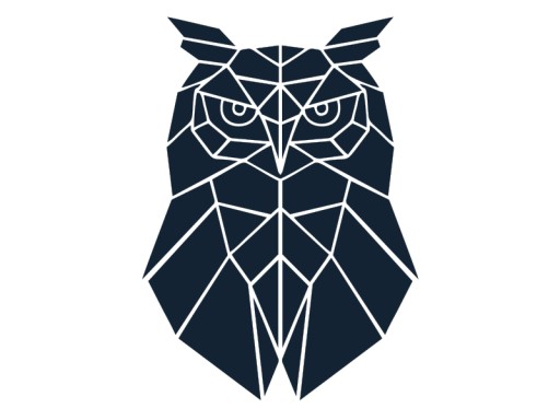 Diamond Cut Owl - szablon sowa mozaika na ścianę