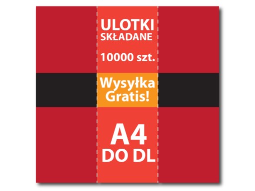 ULOTKI A4 składane do DL 10000 sztuk 135g