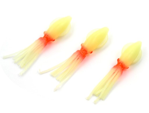 3 x OCTOPUS FLUORESCENT 11,5 cm FLUO RED