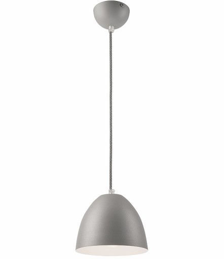 1 LAMPA WISZĄCA LIVIA LOFT METALOWA SREBRNA BIAŁA