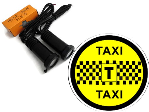 ŚWIATŁA LED POWITALNE LOGO TAXI SUPER MOCNE 2x7W