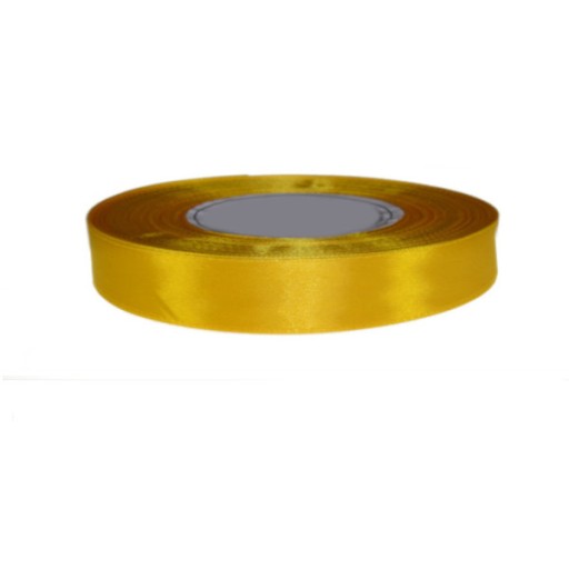 Tasiemka satynowa 12mm 32mb ŻÓŁTY 8012 wstążka