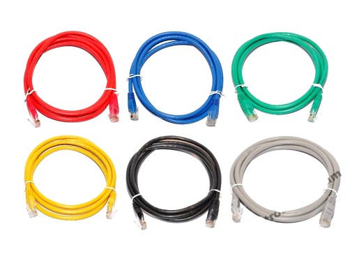 Patchcord RJ45 8p8c UTP CAT6 0,25m różne kolory FV