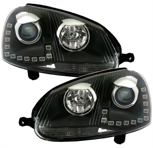 LAMPY VW GOLF 5 03-09 LED-STARLINE BLACK DRL