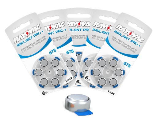 30szt Baterie Rayovac Implant PRO+ 675 (Cochlear)