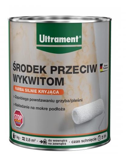 ULTRAMENT FARBA na wilgoć wykwit pleśń plamy 3 KG ŚRODEK PRZECIW WILGOCI