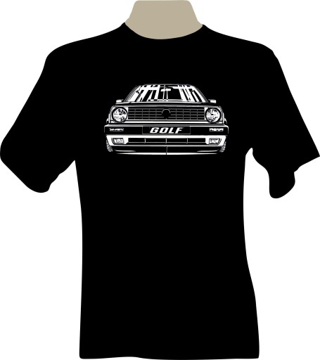 KOSZULKA T-shirt z nadrukiem dla fana VW GOLF MK2