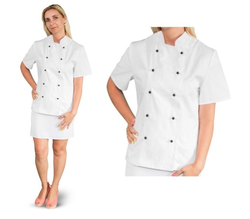 Damska bluza kucharska z kr. rękawem KITEL r. 4XL