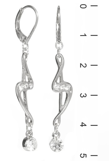 SREBRNE KOLCZYKI WISZĄCE Z KRYSZTAŁAŁAMI SWAROVSKI
