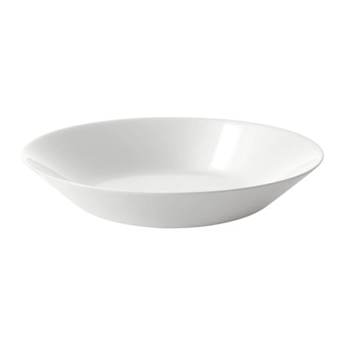 IKEA OFTAST talerz biały szkło Hartowane 20 cm