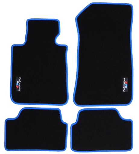 Dywaniki welurowe BMW 3 E46 E90 E91 E92 M 4x Logo