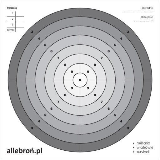 Tarcze strzeleckie tekturowe 17x17 cm 200 szt. #1